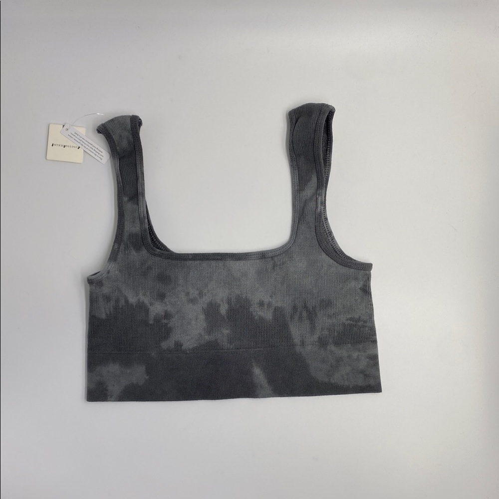 anthropology Pastel Tie Dye Bralette Grey